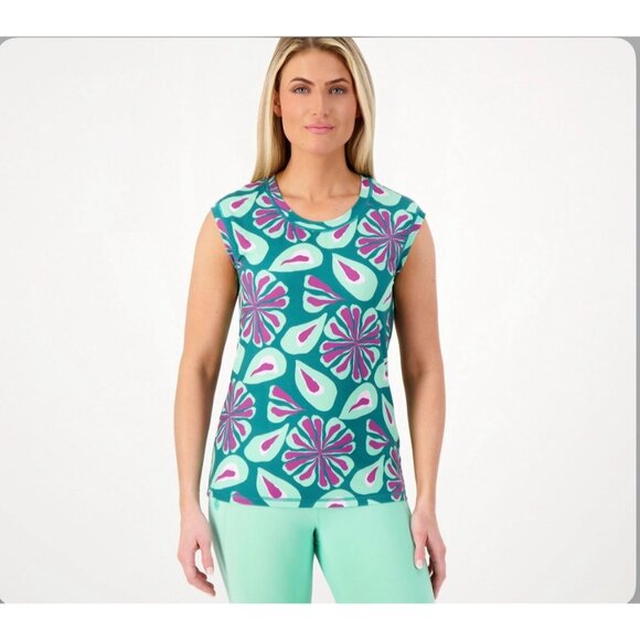 Gymwrap Everyday Tank With High Low Hem Size L Torn Harbor A591664 NEW - Picture 1 of 3